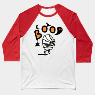 Mochie - Boo Happy Halloween Baseball T-Shirt